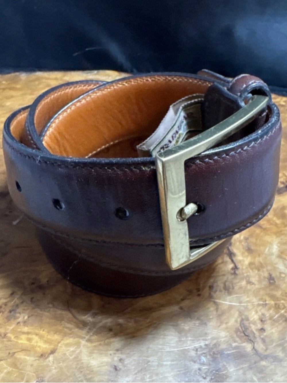 Beautiful Men’s TRAFALGAR Glove Brown Leather Brass Buckle 36”